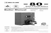 80 – - Weil-McLain · Part number 550-141-935/1009 Part No. 550-141-935/0215 s)NSTALLATION s3TARTUP s-AINTENANCE s0ARTS – 80 – Water & Steam Boilers For Gas, Light Oil, & Gas/Light