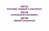 IAS 16 Immobili, impianti e macchinari IAS 40 Investimenti ... · Lo IAS 40 si applica agli immobili detenuti a scopo di investimento. 2. 3 ... (e dimostrazione ... • La ricerca