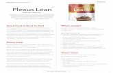 Plexus Lean | Product Information Sheet Plexus Lean · Lean product page or in the Virtual Office for suggestions on how to incorporate Lean into your daily routine as well as for