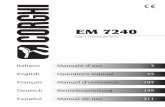 EM 7240 - Provac.frnorauto.provac.fr/ftp/article/124/MANUEL-EM7240.pdf · 4 Manuale d’uso EM 7240 INTRODUZIONE Scopo di questa pubblicazione è quello di fornire al proprietario