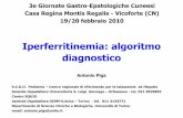 Iperferritinemia: algoritmo diagnostico - Rete Oncologica · Iperferritinemia: algoritmo diagnostico Antonio Piga S.C.D.U. Pediatria –Centro regionale di riferimento per le talassemie