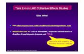 Task 2.4 on LHC Collective Effects Studies - CERN Documents/Talks... · Task 2.4 on LHC Collective Effects Studies ... SPS (Marcellini: dedicated kicker design, Drago: feedback design