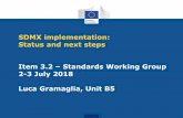 SDMX implementation: Status and next steps Item 3.2 ... · Luca Gramaglia, Unit B5 . SDMX and its benefits . Technical standards (Information Model and formats) Statistical guidelines