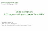 Slide seminar: il Triage citologico dopo Test HPV - gisci.it · Slide seminar: il Triage citologico dopo Test HPV Antonella Pellegrini UOC Anatomia Patologica . Azienda Ospedaliera