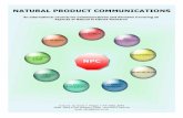NPC Natural Product Communications - 國立中興大學for.nchu.edu.tw/up_book/NPC-10-7-1305-2015.pdf · PROFESSOR ALESSANDRA BRACA Dipartimento di Chimica Bioorganicae Biofarmacia,