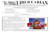 November 8, 2016 General Election - Libertarian Party of ...lpmaryland.org/wp-content/uploads/2016/11/v38n3w.pdf · cans or Democrats to get things done. That voting for Libertari-ans