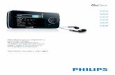 SA52xx Spanish user manual - download.p4c.philips.com · • Tenga la precaución de no ajustar el volumen a medida que se ajuste su oído. • No suba el volumen a un nivel en el