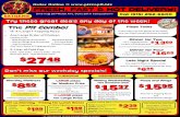 FRESH, FAST & HOT DELIVERY! - Pizza · PDF filepizza for Medium Price Includes Create-Your-Own and all Combo Pizzas pizza for Large Price Wacky Wednesday Pizza and Wings Hot Sandwich