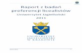 Raport z badań preferencji licealistów - perspektywy.pl · Raport 2011 6 Wyniki ankiety wskazują również, że cechy brane pod uwagę, jako najistotniejsze przy wyborze miejsca