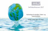 Nullutslipp fra kystfart, fiskeri- og havbruksflåten ... · •Bellona er representert på FN’s klimatoppmøte COP23 i Bonn (6-17. november) •Presentere norsk maritim miljøteknologi
