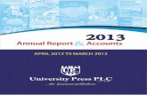 University Press PLC Annual Report.pdf · University Press PLC Annual Report & Accounts 2013 3 University Press Plc was founded in 1949 under the name Oxford University Press, Nigeria