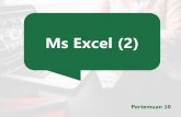 Ms Excel (2) - adamhendrabrata.files.wordpress.com · dengan nilai huruf C /angka 2 ... Fungsi Logika Bertingkat •Fungsi OR berguna untuk membandingkan 2 atau lebih kondisi dan