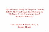 Effectiveness Study of Program Taburia (Multi ...sfiles.savica.co.id/files/1400834010$1$6SBVG$.pdf · Effectiveness Study of Program Taburia (Multi Micronutrition Supplement) on Children