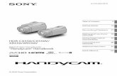 "Sony HDR-CX550/CX550V/XR550/XR550V handbook, page 4" · HDR-CX550/CX550V/ XR550/XR550V Table of contents 9 Getting started 12 Recording/Playback 21 Making good use of your camcorder