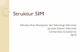 Struktur SIM - ayu_ws.staff.gunadarma.ac.idayu_ws.staff.gunadarma.ac.id/Downloads/files/38692/Struktur+SIM.pdf · Hasil dialog antara manusia dan mesin Contoh dokumentasi transaksi