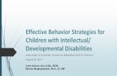 Effective Behavior Strategies for Children with ... · Children with Intellectual/ Developmental Disabilities ... Brenda Bassingthwaite, Ph.D., LP, HSP. Session Description Multi-tiered
