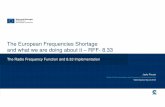 The European Frequencies Shortage and what we are doing ... · The Network Manager services to mitigate the congestion (first solution) The 8.33 deployment ... Entrusted to the EUROCONTROL