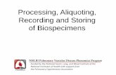 Collection 1: Processing, Aliquoting, Recording and ... MATERIALS... · into dry ice Lavender Top Tube Blue Top Tube Plasma-Cit . 13 aliquot . ... Processing, Aliquoting, Recording