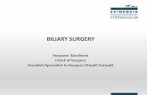 BILIARY SURGERY - · PDF file•Colelithiasis •Biliary mucocele •Gallbladder neoplasia •Trauma to the gallbladder with patent common bile duct •Bile peritonitis with leakage