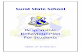 Responsible Behaviour Plan For Students - Surat State School · In establishing a Responsible Behaviour Plan for Students, our school community is ... by staff during classroom and