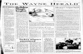 HoIi~ Magic' begins I - newspapers.cityofwayne.orgnewspapers.cityofwayne.org/Wayne Herald (1888-Present)/1981-1990... · Shopper; Papa's Ii; Taco Del Sol; Wayne ... Morris Machine