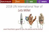 UN International Year of Millets - ICRISAT · YEAR OF MILLETS There is Urgency to drive millets now because: ҉Options to marginal farmers are very few and millets provide this in