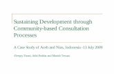 Sustaining Development through Community-based ... · Sustaining Development through Community-based Consultation ... RPJMD Assessment ... Sustaining Development through Community-based