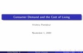 Consumer Demand and the Cost of Living - sfu.capendakur/teaching/econ836/consumer demand intro.pdfIntegrability means that the consumer demand system can be generated by di⁄erentiating