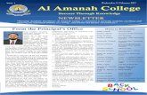 Issue 1 Wednesday 15 February 2017 Al Amanah … 2013 Al Amanah College Student Attendance School hours are from 8:15am - 3:30pm. All students must be at school at 8:15am and any pattern