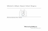 Welch Allyn Spot Vital Signs · iv Welch Allyn Spot Vital Signs 5. Press the Mode ( ) button once to save the change. Repeat steps 4 and 5 to set the day, month, year, hour, and minute