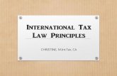 International Tax Law Principles - ubm.ac.id · Pengertian Perpajakan Internasional •Ketentuan-ketentuan yang mengandung aspek-aspek internasional yang terkandung di dalam UU pajak