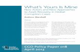 New Actors and New Approaches to Asset Recovery in Global ... · New Actors and New Approaches to Asset Recovery in Global Corruption Cases This study is about recovering money stolen