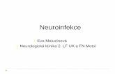 Prudce probíhající neuroinfekce - lf2.cuni.cz · Lymeská borrelióza-časné stadium Bannwarthův syndrom klinické projevy : bolesti hlavy a/nebo palčivé,zejména noční ...
