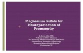 Magnesium Sulfate for Neuroprotection of Prematurity .1 + Magnesium Sulfate for Neuroprotection of