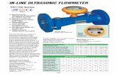 IN-LINE ULTRASONIC FLOWMETER - Omega Engineering · Overload Flow Rate qs [GPM] 130 220350530 13208801585 Nominal Flow Rate qp [GPM] 65110 175 265440 1100660 ... Meter Body: Cast
