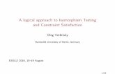 A logical approach to Isomorphism Testing and Constraint ...esslli2016.unibz.it/wp-content/uploads/2015/10/esslli-I.pdf · 2 n+ 3 G = P 9 H = P 10 Duplicator’sobjective: tokeepapartialisomorphism