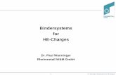 Bindersystems for HE-Chargesproceedings.ndia.org/5550/tues_and_wed_briefings/wanninger1.pdf · 27 Dr. Wanninger „Bindersystems for HE-Charges“ FEFO 122/3 14 1.596 BDNPA 152/0.01