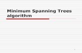 Minimum Spanning Trees algorithm · Algoritma Minimum Spanning Trees algoritma Kruskal and algoritma Prim. Kedua algoritma ini berbeda dalam metodologinya, tetapi keduanya mempunyai