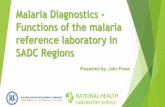 Functions of the malaria reference laboratory · Functions of the malaria reference laboratory in SADC Regions Module Welcome . ... SOP and document control Specimen logging, work