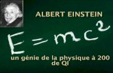 Biographie · Albert Einstein nait le 14 mars 1879 dans une famille allemande, juive et aisée. Il vit en Allemagne, puis en Suisse et enfin aux Etats-Unis.