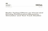 Radio Tuning Effects on Visual and Driving Performance ... · Radio Tuning Effects on Visual and Driving Performance Measures – Simulator and Test ... Suggested APA Format ... and