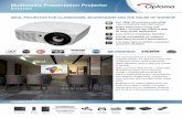 Multimedia Presentation Projector EH415e · Multimedia Presentation Projector EH415e The Optoma EH415e is the perfect projector solution for medium to large size conference rooms,