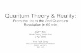 Quantum Theory & Reality - Nanyang Technological University Theory EPR Bell... · Quantum Theory & Reality: ... Einstein’s picture was that a light quantum was so localized that