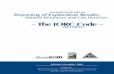 The JORC Codejorc.org/docs/jorc2004web_v2.pdf · Note: Code is in normal typeface, guidelines are in indented italics, definitions are in bold. THE 2004 AUSTRALASIAN CODE FOR REPORTING