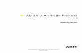 AMBA 3 AHB-Lite Protocol Specificationmazsola.iit.uni-miskolc.hu/~drdani/.../IHI0033A_AMBA3_AHB_Lite.pdf · ii. Copyright © 2001, 2006, 2010 ARM Limited. All rights reserved. ARM