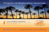 Program & Registration Materi als · 2016 ANNUAL MEETING THURSDA PRI UNDA MA Rosen Shingle Creek Orlando, Florida 1 Program & Registration Materi als  2016 ANNUAL MEETING ...