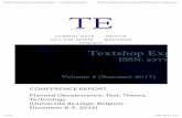 CONFERENCE REPORT Planned Obsolescence: Text, Theory ... Obsolescence... · of innovation. Planned obsolescence could, for example, provide an explanation to the obsession for the