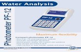 Water Analysis - chemmea.sk · Water Analysis Maximum flexibility Compact photometer PF-12 • More than 100 preprogrammed methods • Automatic wavelength adjustment • Backlit