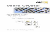 MC-Shortform A4 V19.0 2019 - microcrystal.com · 4 kHz Tuning Fork Crystals in Ceramic Packages Crystal Type 30.0 kHz to 2'000 kHz Tuning Fork Crystals Units Product Type CC1V-T1A