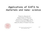 Applications of XAFS to materials and nano– science · Applications of XAFS to materials and nano– science Federico Boscherini i h PD fD epartment of Physics University of Bologna,